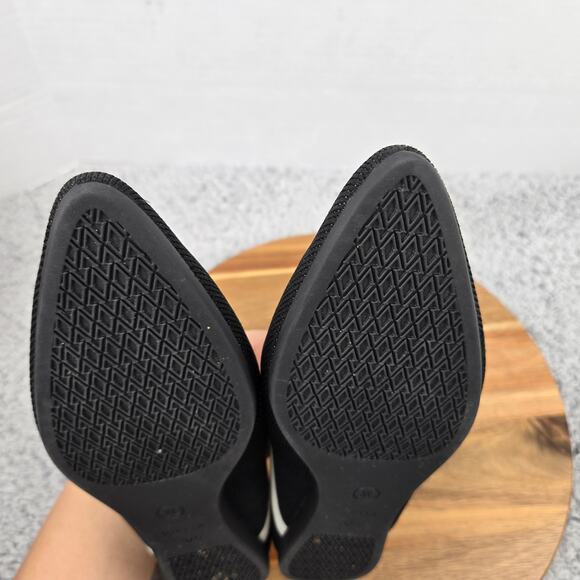 Vivaia Women 37.5 Vienna Black White Pointed Toe V Cut Casual Daily Ballet Flats - Picture 11 of 15